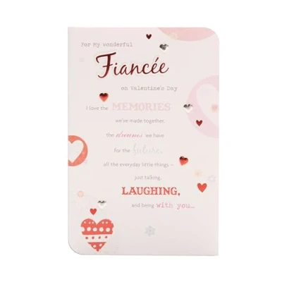 Image of UK Greetings Valentine&#039;s Day Card For Fiancée Wonderful Memories Design
