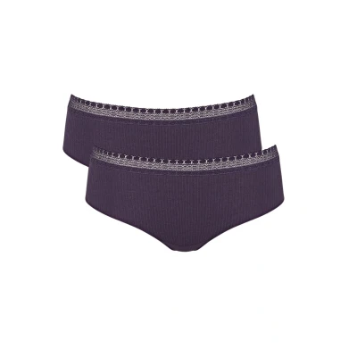 Image of Sloggi Women&#039;s GO Ribbed Hipster C2P Briefs, BLUEBERRY, S