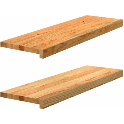 Image of vidaXL Window Sills 2 pcs Light Brown 80x30x2 cm Solid Wood Oak