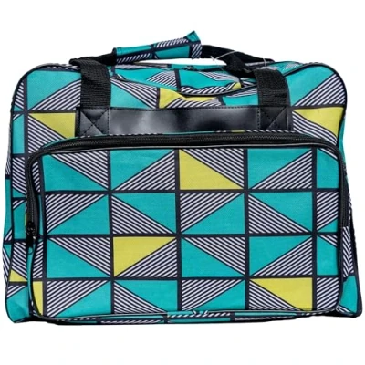 Image of Janome Geometric Green Universal Sewing Machine Tote Bag, Canvas