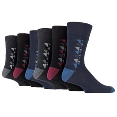 Image of 6 Pairs Mens Bigfoot Gentle Grip Socks UK 12 14 (6 X RJ34BF)