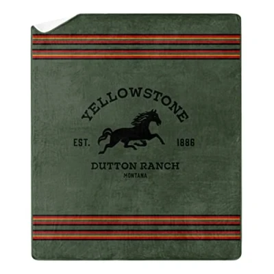 Image of Northwest Yellowstone Silk Touch Sherpa Throw Blanket, 60&quot; x 70&quot;, Ranch Blanket