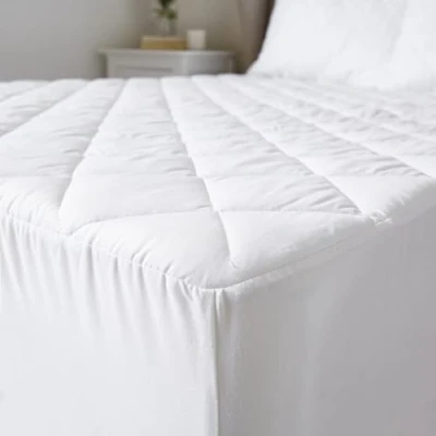 Image of Bianca Temperature Controlling TENCEL Lyocell Super King Mattress Protector White