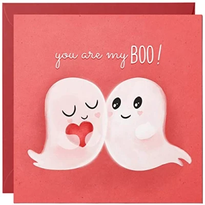 Image of You Are My Boo Funny Valentines Card for Boyfriend and Girlfriend / Humorous Anniversary Wife or Husband Fiance Valentine Day Cards Him Her Birthday