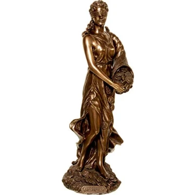 Image of Veronese Statue Greek Goddess Fortune/Tyche/Luck/Fortuna (Decorative Bronze 12.59 inches / 32cm)