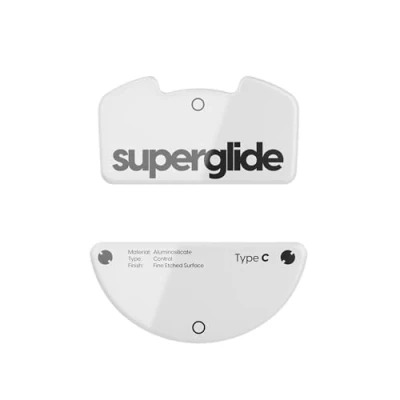 Image of Superglide 2 New Controllable Speed Textured Surface Smoothest Mouse Feet/Glides Made with Ultra Strong Glass Smooth and Durable Sole for Razer Viper V3 Pro [White]