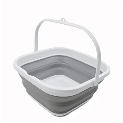 Image of SAMMART 5.5L Collapsible Washing Tub (White/Grey, bucket)