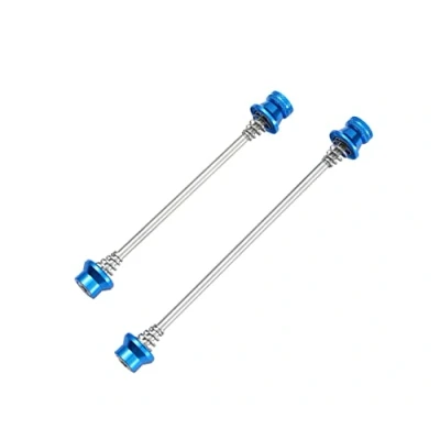 Image of MTB Road Bike Cycling Wheel Hub Non Quick Release Lock Skewers Sets, Hex Locking Skewer M5 Head Anti Theft Secure (road blue)