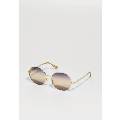 Image of CHLOÉ Sunglasses goldcoloured/blue, Women&#039;s, Size: 59, Gold coloured/blue