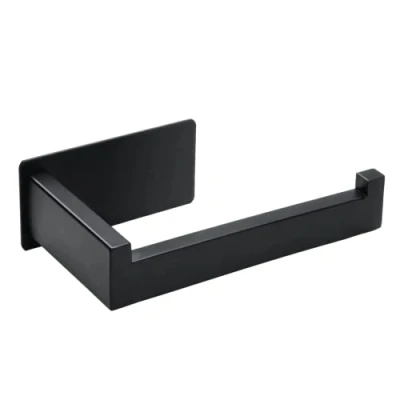 Image of BillyBath Toilet Paper Holder, No Drilling, Self Adhesive Roll Stainless Steel Holder for Bathroom, Kitchen (Black)