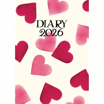 Image of Emma Bridgewater, Pink Hearts A6 Diary 2026