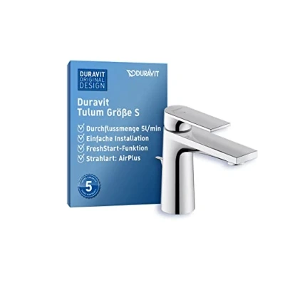 Image of Duravit TU1010001010 Tulum Washbasin Mixer tap, Chrome, S