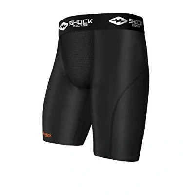 Image of Shock Doctor 220 Compression Short with Cup Pocket, Black Medium
