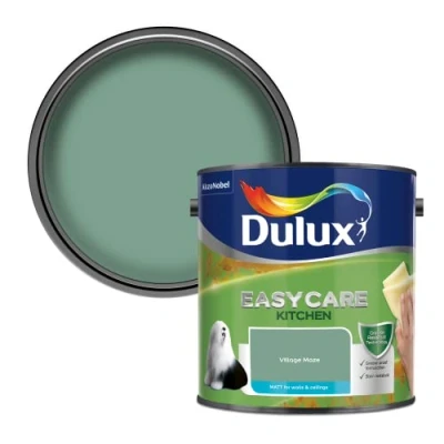 Image of Dulux Easycare Kitchen Matt Emulsion Paint Village Maze 2.5L