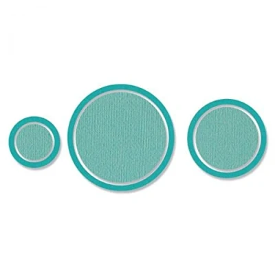 Image of Sizzix Framelits Die Set 6PK Circle Frames, Paper, Multicolor, from 3,5 to 9,8 cm