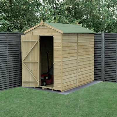 Image of 7&#039; x 5&#039; Forest Beckwood 25yr Guarantee Shiplap Pressure Treated Windowless Apex Wooden Shed (2.18m 1.64m)
