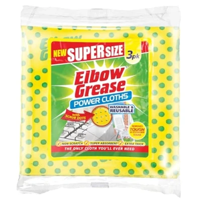 Image of 3x Supersize Microfibre Cleaning Cloths Yellow By Elbow Grease