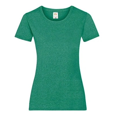 Image of Fruit of the Loom Ladies/Womens Lady Fit Valueweight Short Sleeve T Shirt (XS) (Retro Heather Green)