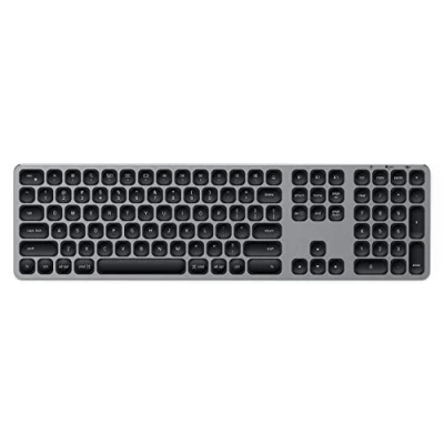 Image of Satechi Aluminum Bluetooth Keyboard with Numeric Keypad For M2/ M1 MacBook Pro/Air, iPad M2 Mac Mini, iMac (Space Gray)