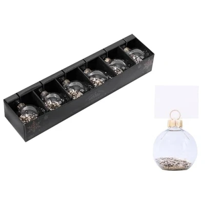 Image of Bags of Room 6 Place Card Holders Cards Christmas Wedding Table Bauble Glitter Clip Gold