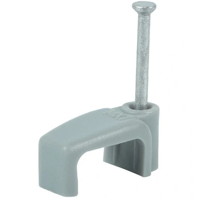 Image of 5x TIMCO Flat Twin &amp; Earth Cable Clips Grey 225753 Pack of 100