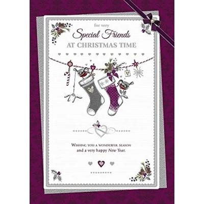 Image of Wishing Well Studios Greetings Card Special Friends at Christmas
