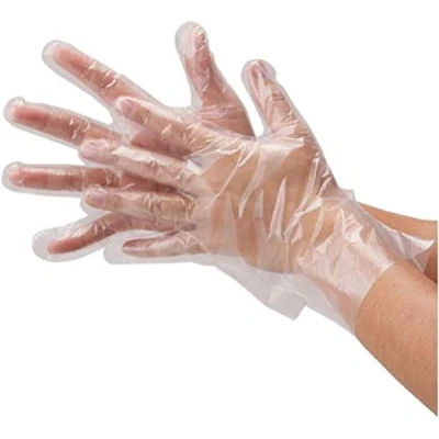 Image of HOT BARGAINS 500 X PE Gloves Disposable Plastic Transparent One Size Fits All Waterproof for Cleaning Safety Food Handling Restaurant, Kitchen use, (500)