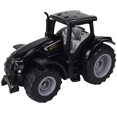 Image of siku 1397, Toy Tractor for Children, Model &#039;DEUTZ FAHR TTV 7250 Warrior&#039;, Metal/Plastic, Black