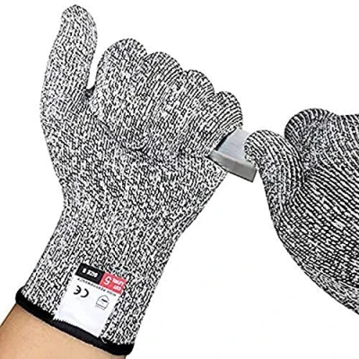 Image of YENVINE Cut Resistant Gloves, Work Gloves,Digital High Performance Level 5 Protection, Food Grade Kitchen Glove(L)