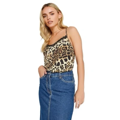 Image of PixieGirl Brown Leopard Print Cami Vest Top Petite