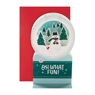 Image of Hallmark Paper Wonder 3D Pop Up Oh What Fun Snow Globe Christmas Card