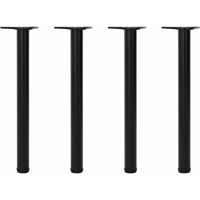Image of vidaXL 4 Height Adjustable Table Legs Black 710 mm