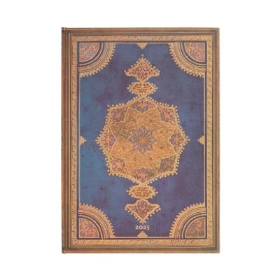 Image of Kalendarz Paperblanks 2025 Safavid Indigo Grande tygodniowy VER: tydzień na dwóch stronach, zamykany gumkę, Papier 100 GSM