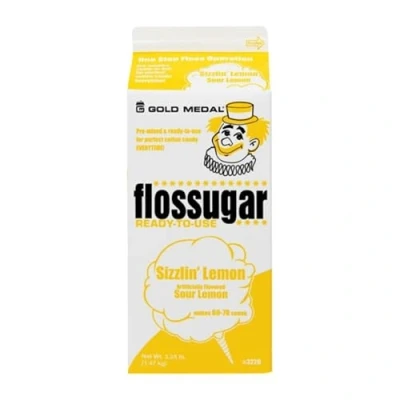 Image of Flossugar Sour Lemon Candy Floss Sugar, 1.47kg