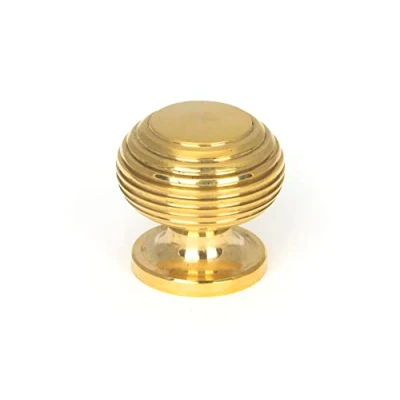 Image of From the Anvil Polished Brass Beehive Cabinet Knob 30mm