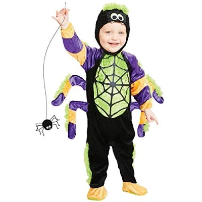 Image of amscan (PKT) (PDBSP06) Child Boys Little Spooky Spider Costume (6 12m)