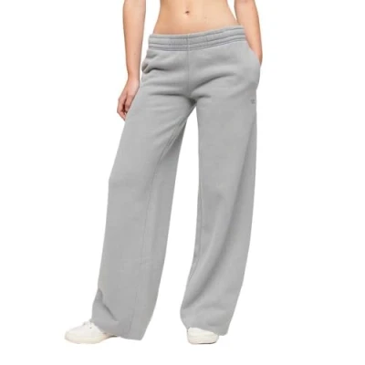 Image of Superdry Women&#039;s Vintage Wash Straight Jogger Pants, Dove Grey, UK 14