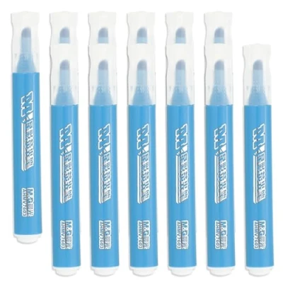 Image of M&amp;G Blue Highlighter, 12 Pack High Lighters Highlighters No Bleeds Highliters Pens Neon Cute Bulk Clear View Bright Tip Marker for Books