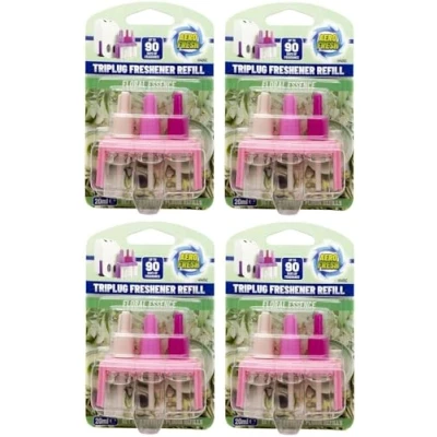 Image of 4Pack AERO FRESH 20ML PLUG IN HOME FRAGRANCE 80ML REFILLS MACHINE AIR FRESHENER (Floral Essence)