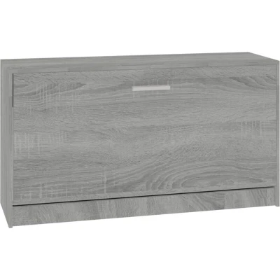 Image of vidaXL Shoe Bench Grey Sonoma 80x24x45 cm Engineered Wood