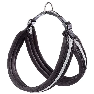 Image of Ferplast Harness for Medium Sized Dogs AGILA REFLEX 6 Dog with Soft Padding, Quick Release and Attachment System, Chest Size 50 58 cm. Black