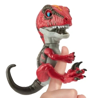 Image of Untamed Roaring Dinos Interactive Raptor, Slash (Red), 40+ Sounds and Reactions, Dinosaur Responds to Touch (Ages 5+)
