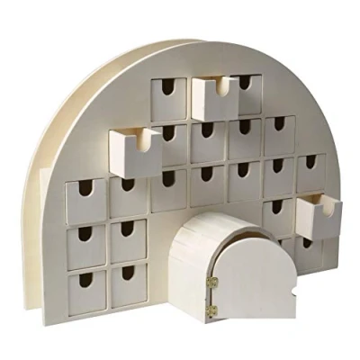 Image of Artemio Igloo Advent Calendar 44 x 15.5 32 cm, Wood, 44x15,5x32 cm