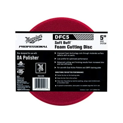 Image of Meguiar&#039;s DFC5 5 Inch DA Foam Cutting Disc Red