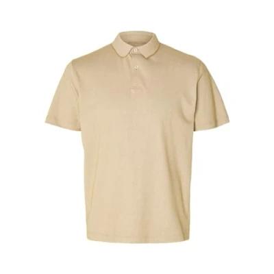 Image of SELETED HOMME Men&#039;s Slhleroy SS Polo Noos Shirt, Antique Bronze/Detail: Twist egret, XL