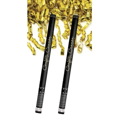 Image of Streamer Confetti Cannon Environmentally Friendly Very Easy to Clean (2 x 80 Gold)
