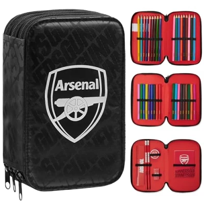 Image of Arsenal F.C. Filled Pencil Case, Colouring and Stationery Set School Supplies