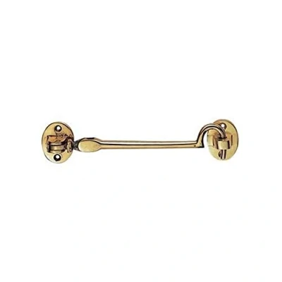 Image of Carlisle Brass AA61/BP AA61 Cabin Hook Lightweight (Silent Pattern), Polished Brass, 102mm