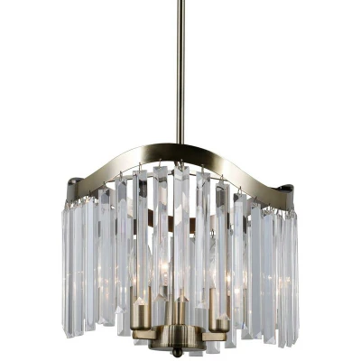Image of Italux Lighting Stylized Hanging Pendant Antique Bronze 3 Light, E14