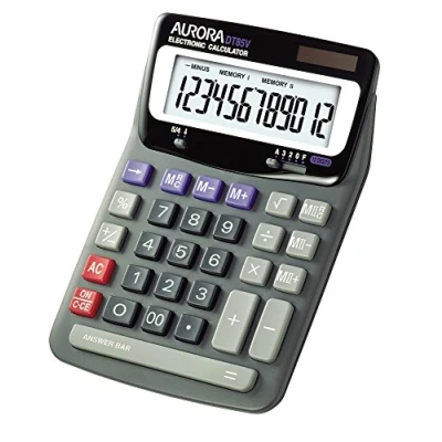 Image of Aurora DT85V Desktop Calculator (Large Heavy Duty Model), Black